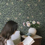 Solliden wallpaper in Midnight Blue color