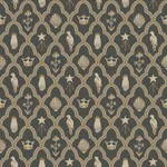 Turtledove Barn Wallpaper – Charcoal | Wallpaper Twins Turtledove Barn wallpaper in Charcoal color