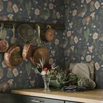 Ulla wallpaper in Midnight Blue color
