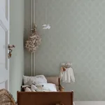 Wilma wallpaper in Sage Green color