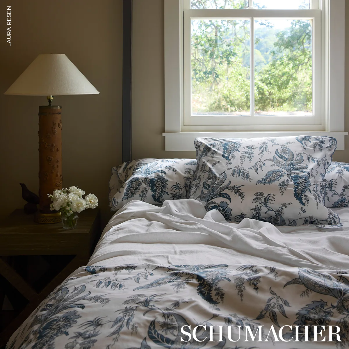 Schumacher Apolline Fitted Sheet in Mediterranean