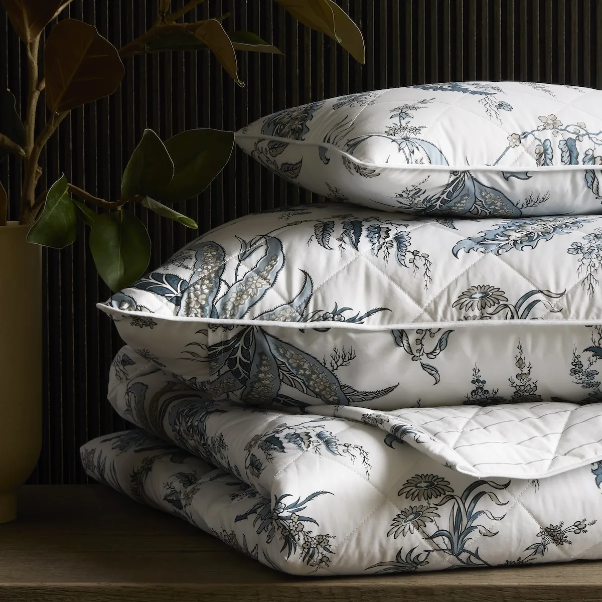 Schumacher Apolline Quilt in Mediterranean