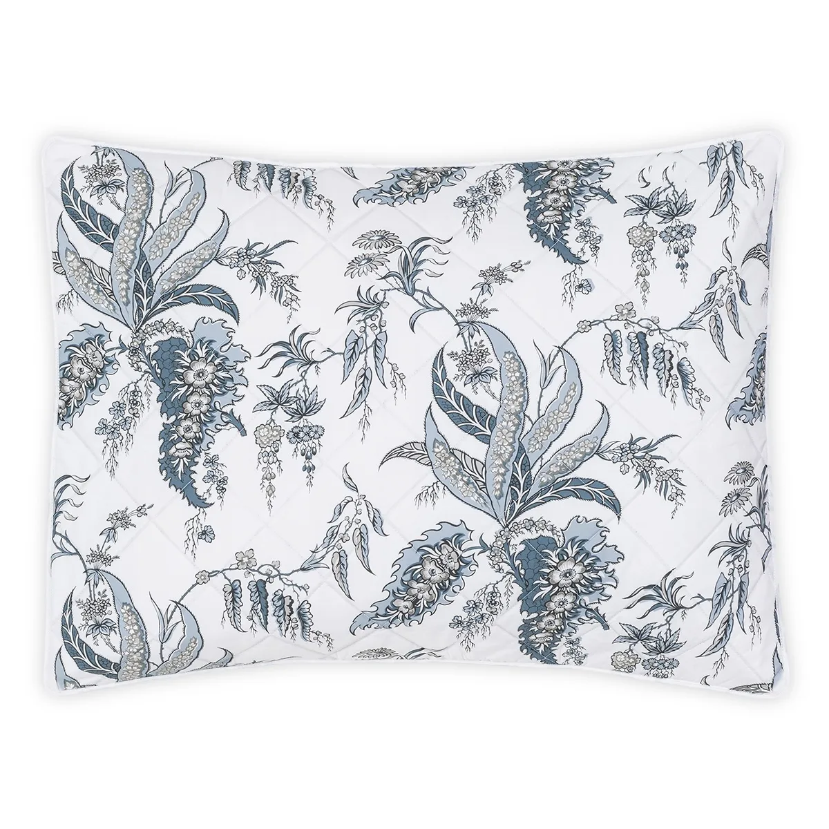 Schumacher Apolline Quilted Sham in Mediterranean