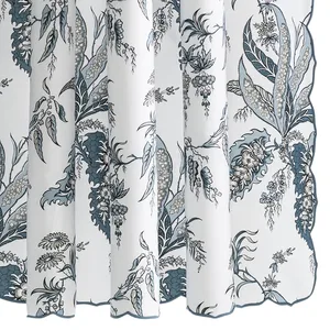 Schumacher Apolline Shower Curtain in Mediterranean (MSC050SHOME)