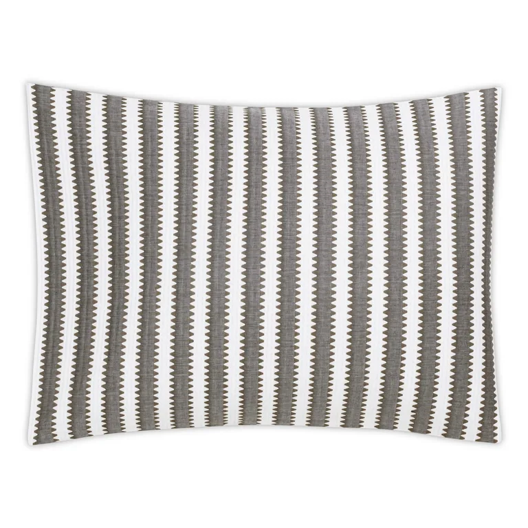 Schumacher Apollo Stripe Matelassé Sham in Comet