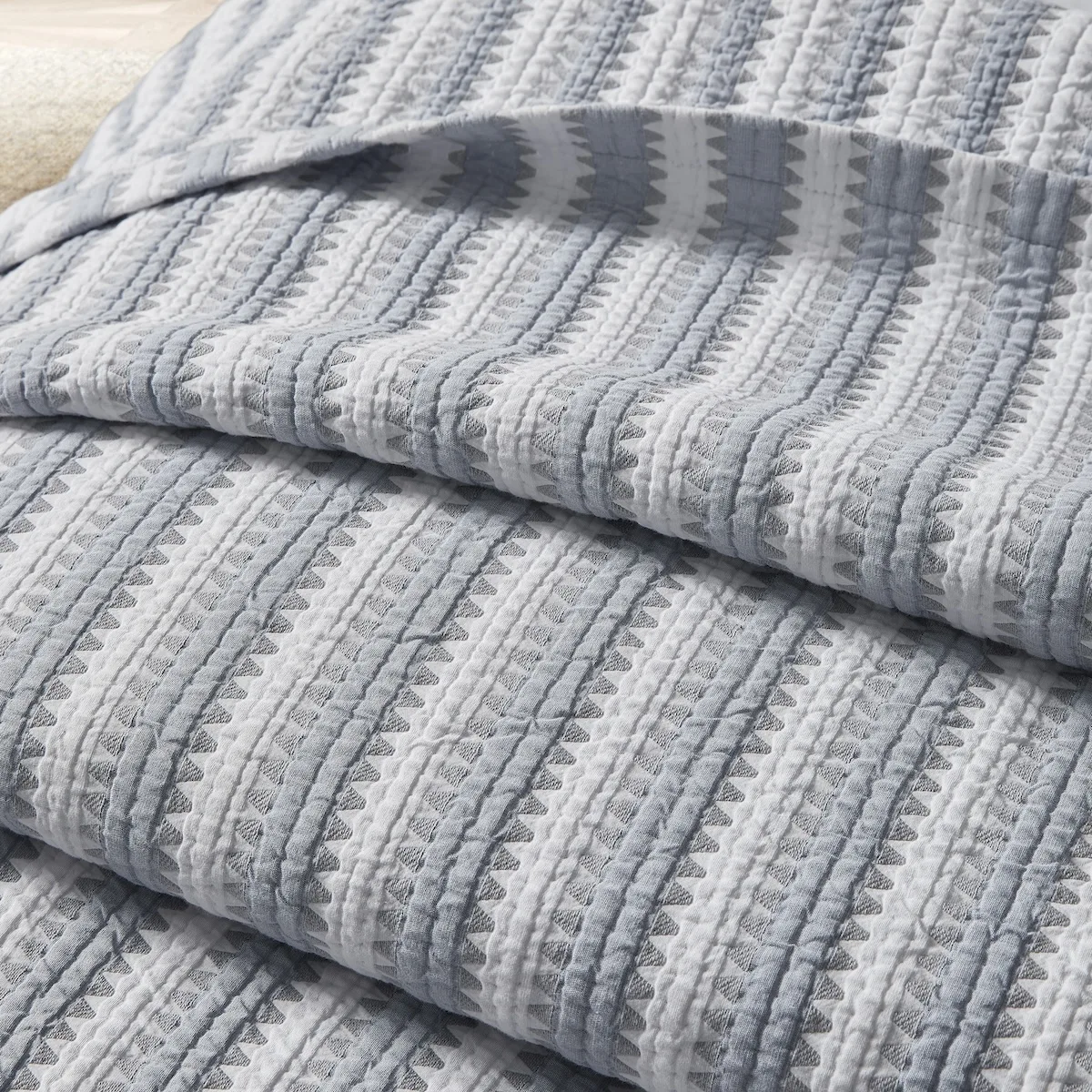 Apollo Stripe Matelassé Sham - Comet Schumacher Apollo Stripe Matelassé Sham in Comet