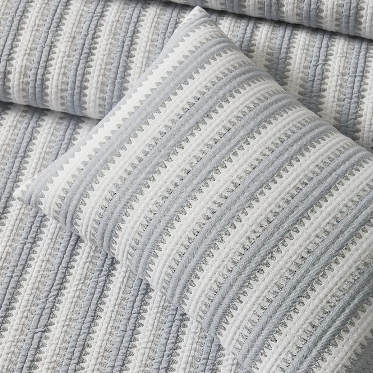 Apollo Stripe Matelassé Sham - Comet Schumacher Apollo Stripe Matelassé Sham in Comet
