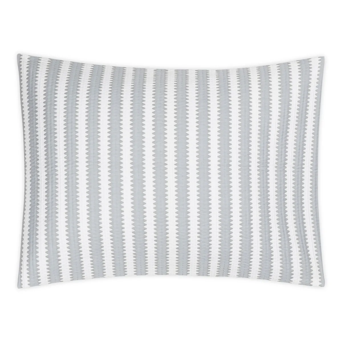 Schumacher Apollo Stripe Matelassé Sham in Dove