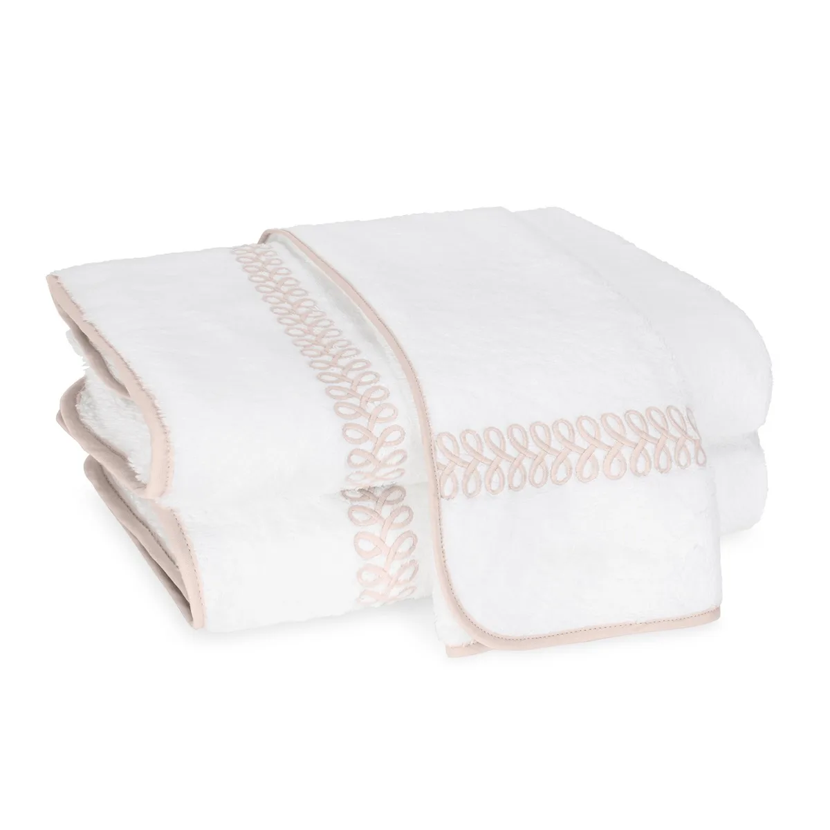 Schumacher Astor Braid Bath in Blush