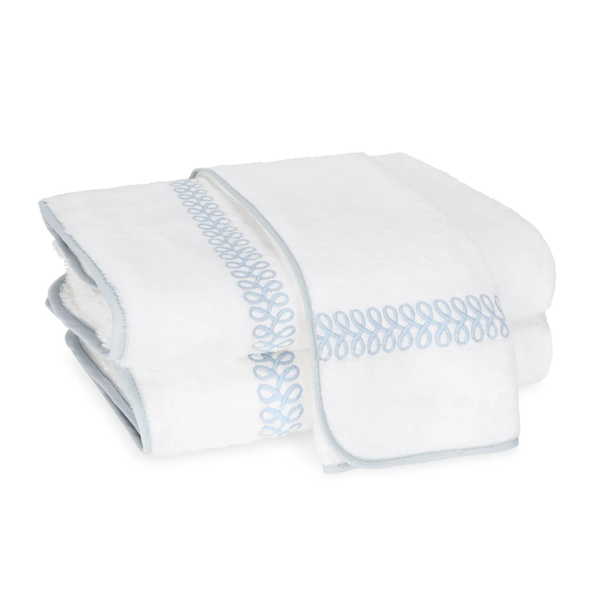 Schumacher Astor Braid Bath in Light Blue