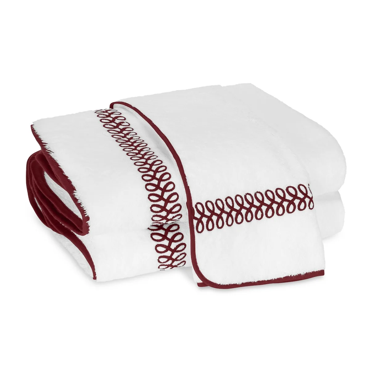 Schumacher Astor Braid Bath in Red