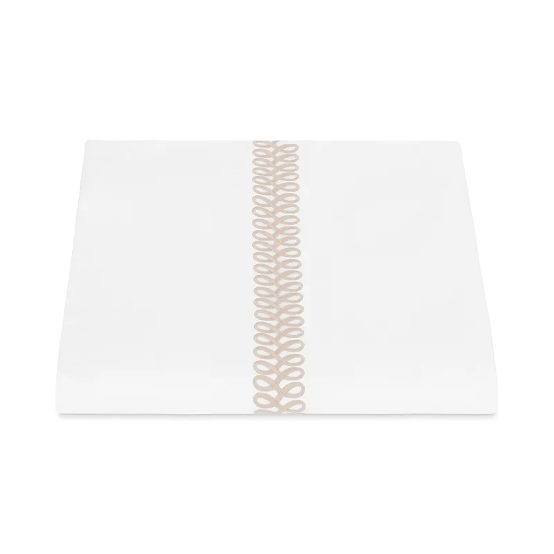 Schumacher Astor Braid Duvet Cover in Dune