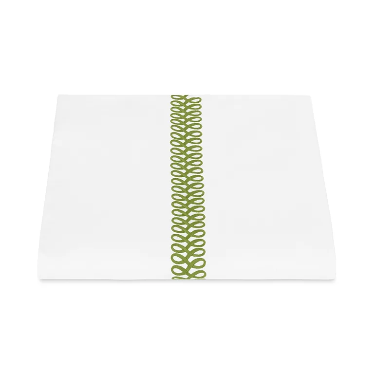 Schumacher Astor Braid Duvet Cover in Grass