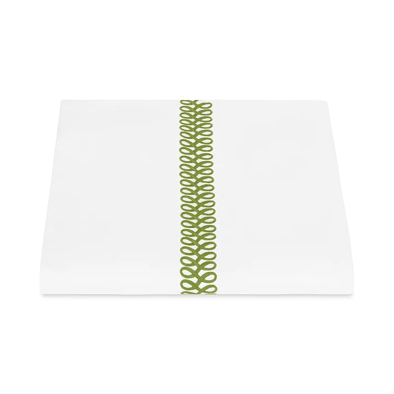 Schumacher Astor Braid Duvet Cover in Grass