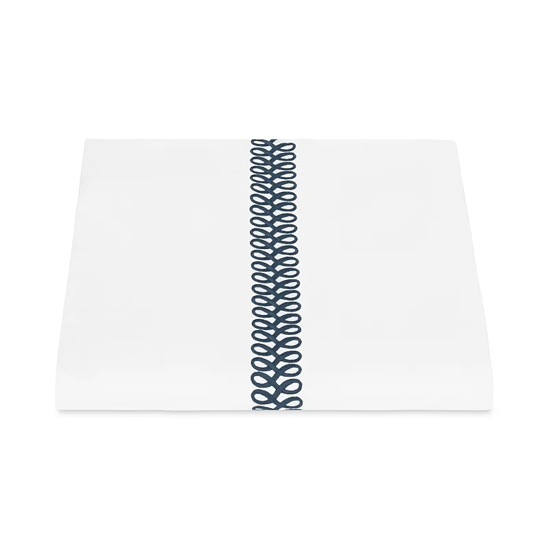 Schumacher Astor Braid Duvet Cover in Indigo