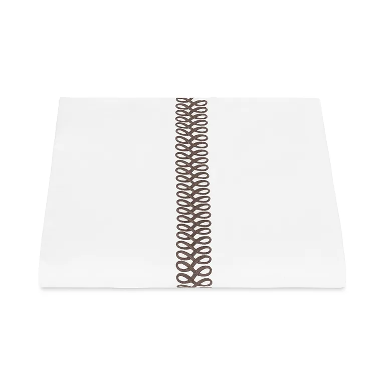 Schumacher Astor Braid Duvet Cover in Mocha