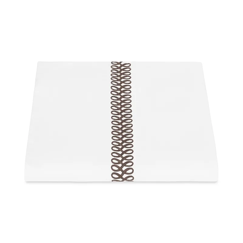 Schumacher Astor Braid Duvet Cover in Mocha