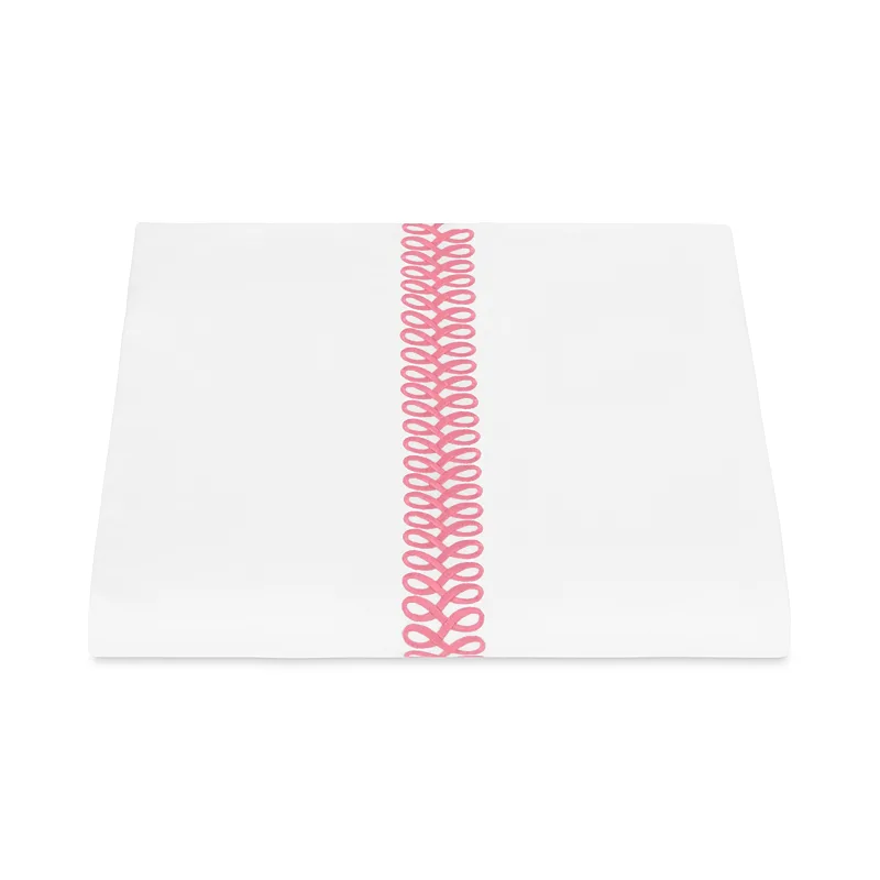 Schumacher Astor Braid Duvet Cover in Peony