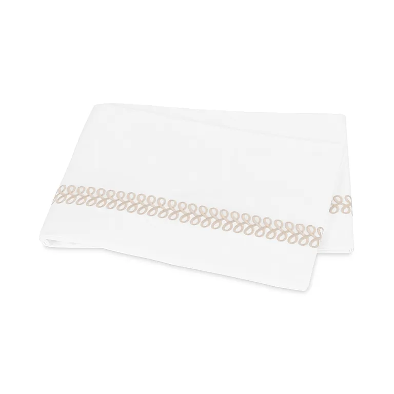 Schumacher Astor Braid Flat Sheet in Dune