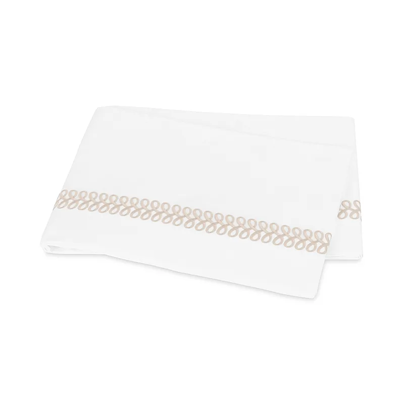 Schumacher Astor Braid Flat Sheet in Dune