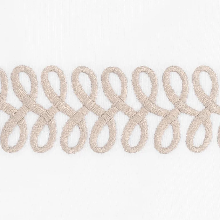 Schumacher Astor Braid Flat Sheet in Dune