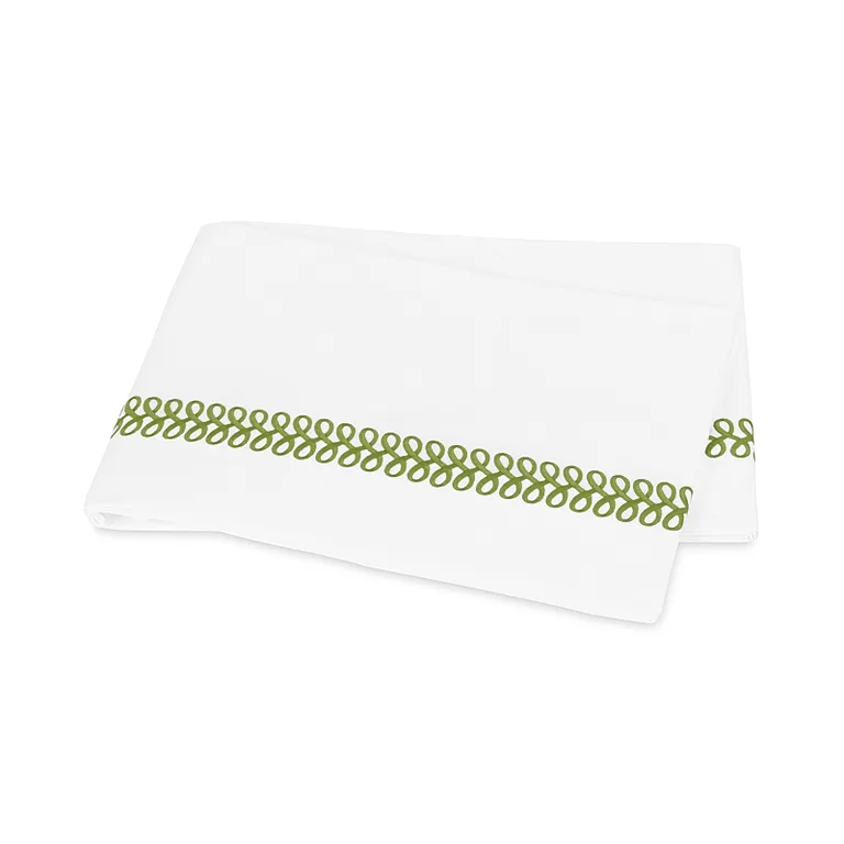 Schumacher Astor Braid Flat Sheet in Grass
