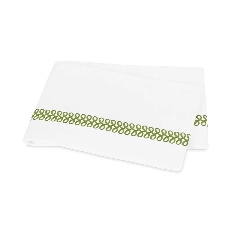 Schumacher Astor Braid Flat Sheet in Grass