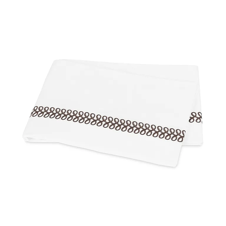 Schumacher Astor Braid Flat Sheet in Mocha
