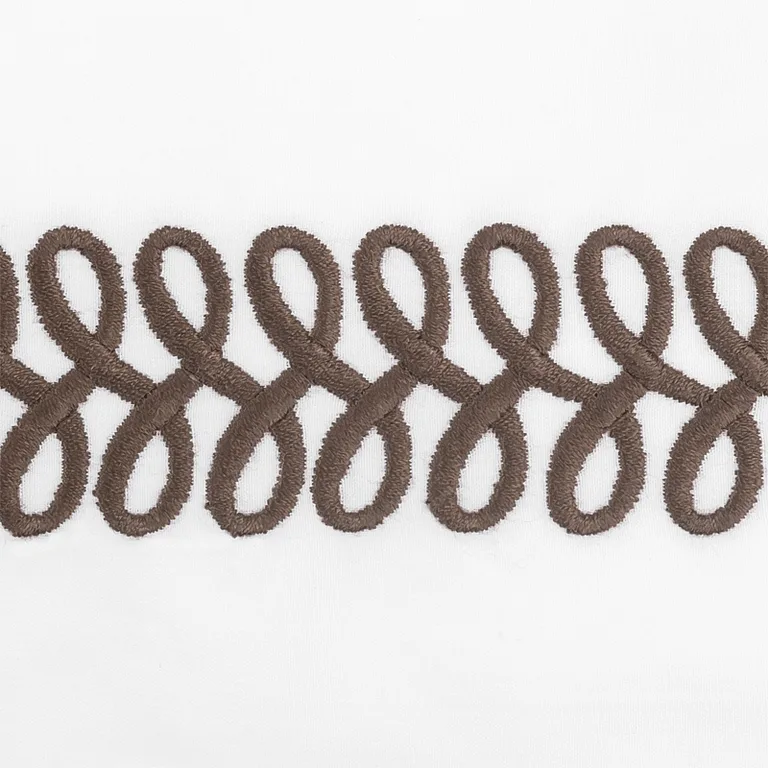 Schumacher Astor Braid Flat Sheet in Mocha