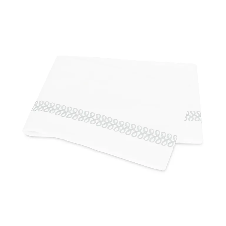 Schumacher Astor Braid Flat Sheet in Silver