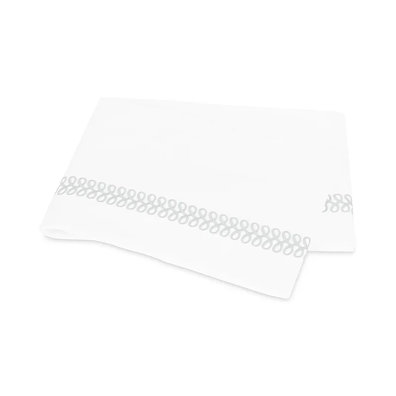 Schumacher Astor Braid Flat Sheet in Silver