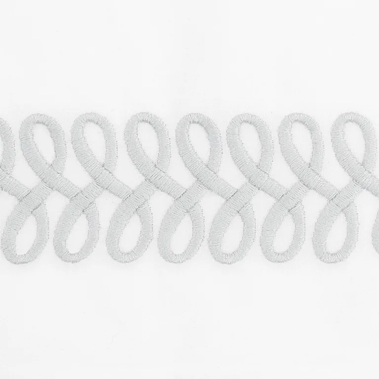 Schumacher Astor Braid Flat Sheet in Silver