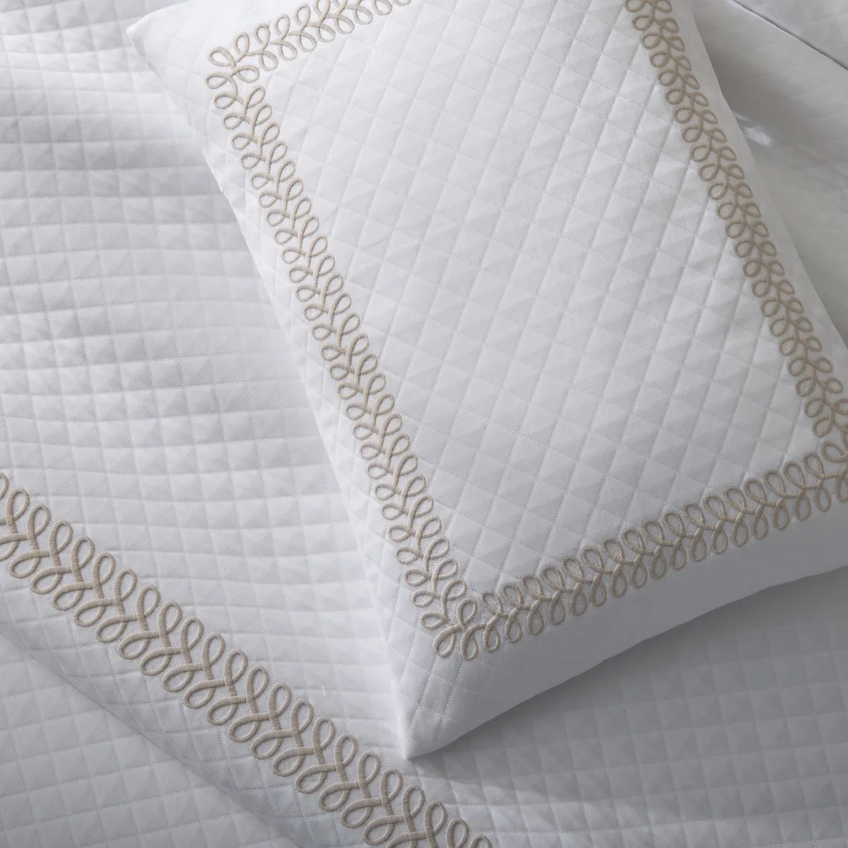 Astor Braid Matelassé Coverlet - Mocha Schumacher Astor Braid Matelassé Coverlet in Mocha