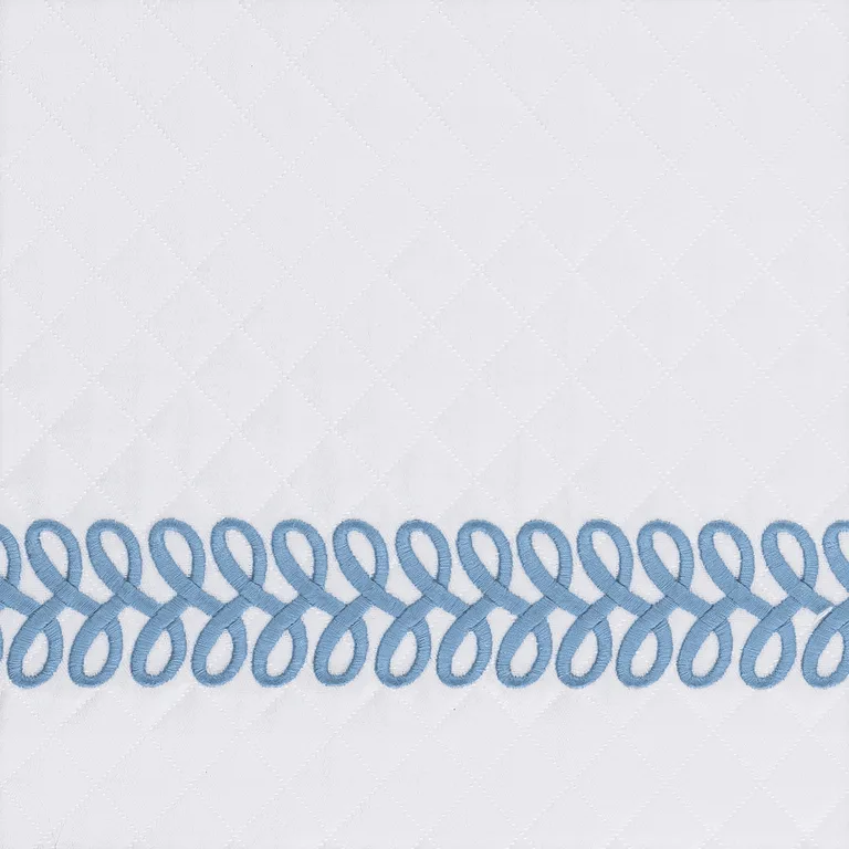 Schumacher Astor Braid Matelassé Coverlet in Sky