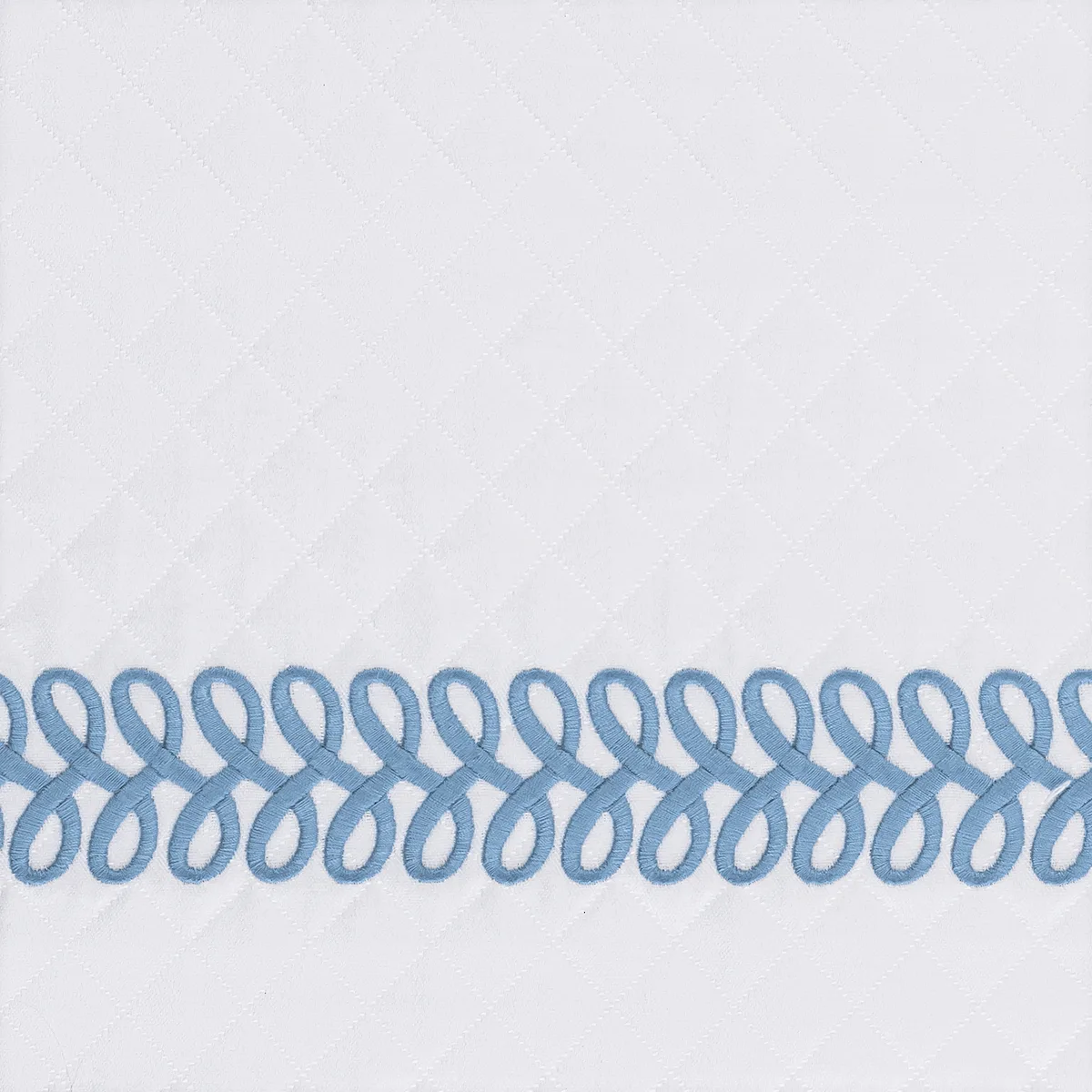 Schumacher Astor Braid Matelassé Coverlet in Sky