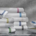 Astor Braid Matelassé Coverlet - Sky Schumacher Astor Braid Matelassé Coverlet in Sky