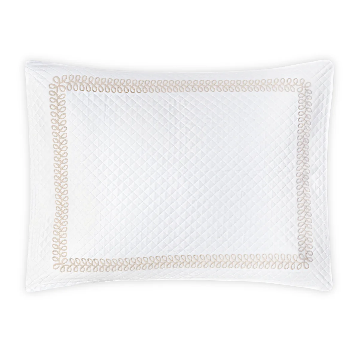Schumacher Astor Braid Matelassé Sham in Dune