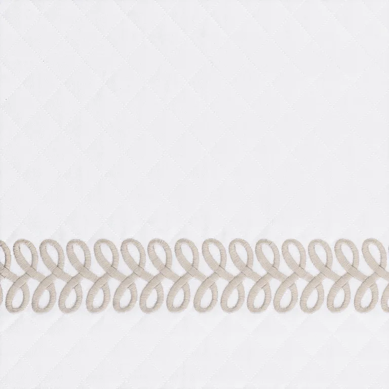 Schumacher Astor Braid Matelassé Sham in Dune