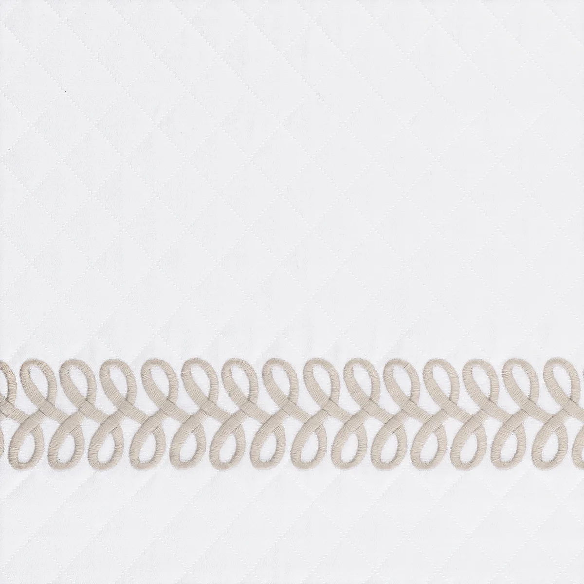 Schumacher Astor Braid Matelassé Sham in Dune