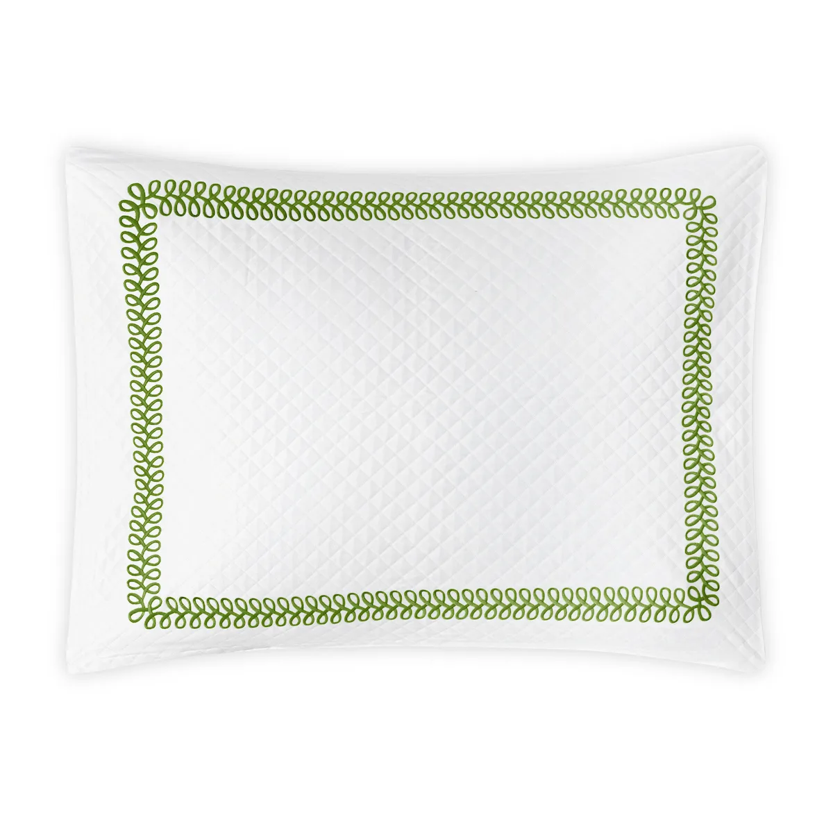 Schumacher Astor Braid Matelassé Sham in Grass