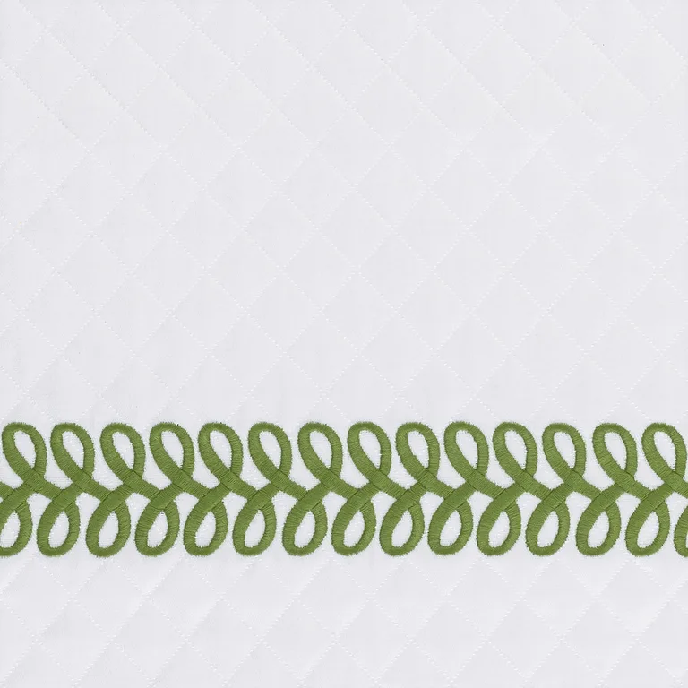 Schumacher Astor Braid Matelassé Sham in Grass