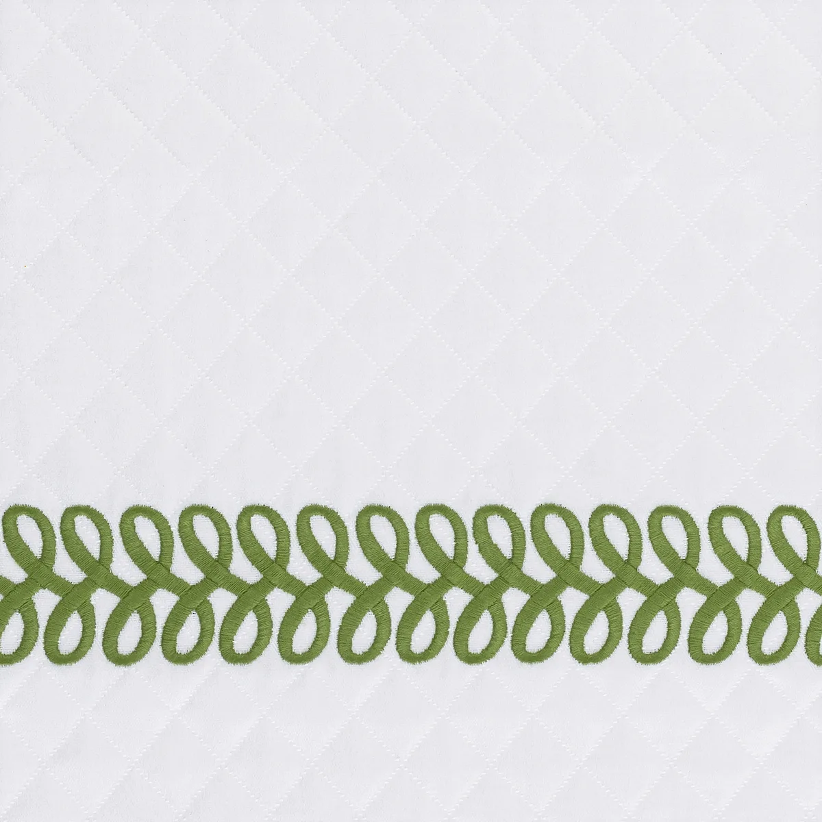 Schumacher Astor Braid Matelassé Sham in Grass