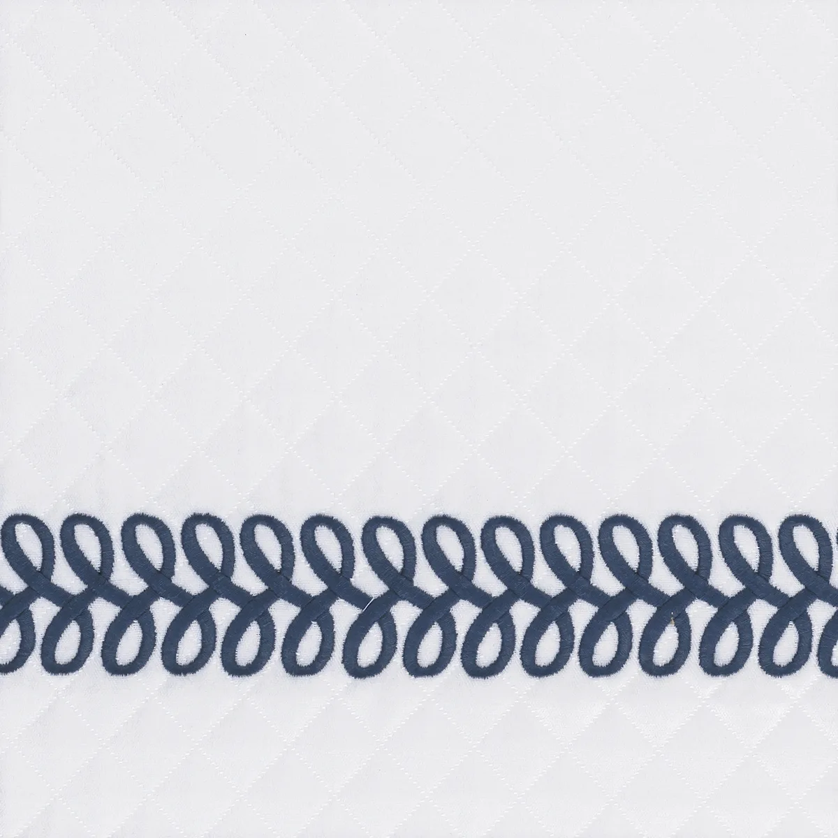 Schumacher Astor Braid Matelassé Sham in Indigo