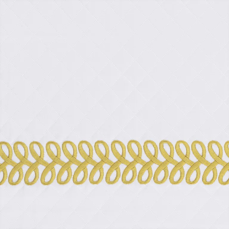 Schumacher Astor Braid Matelassé Sham in Lemon