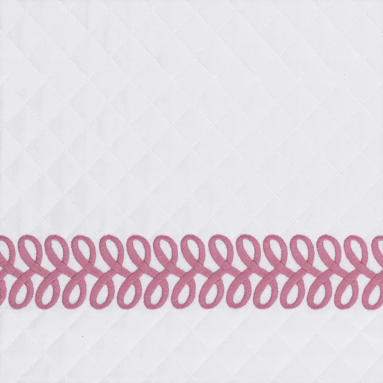 Schumacher Astor Braid Matelassé Sham in Peony