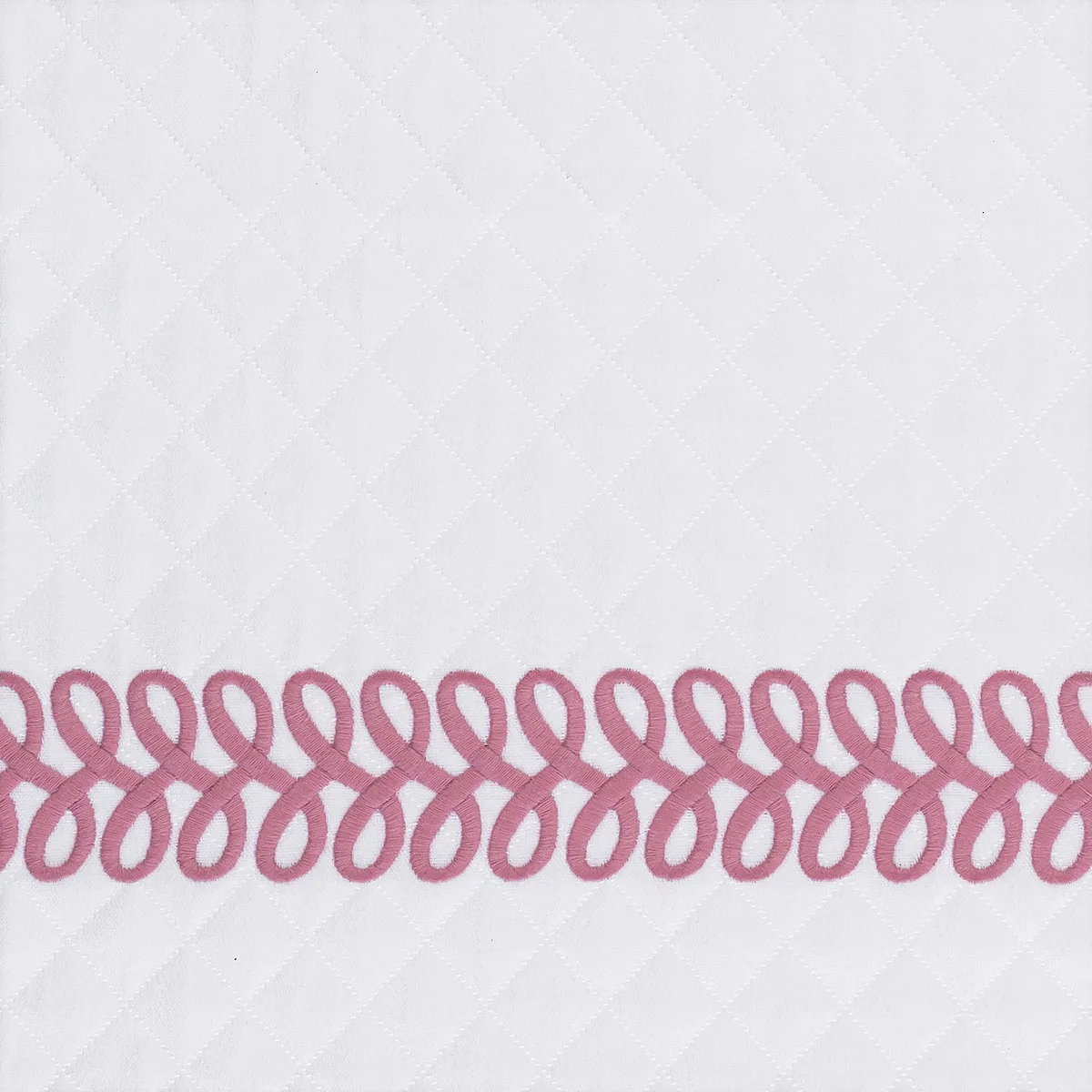 Schumacher Astor Braid Matelassé Sham in Peony