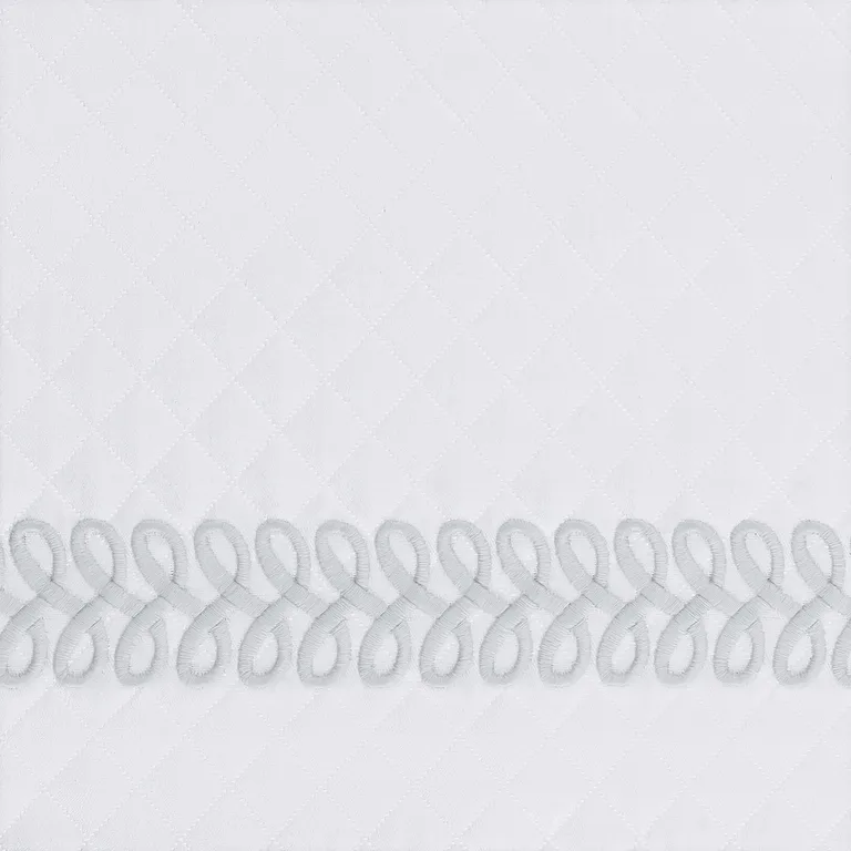 Schumacher Astor Braid Matelassé Sham in Silver