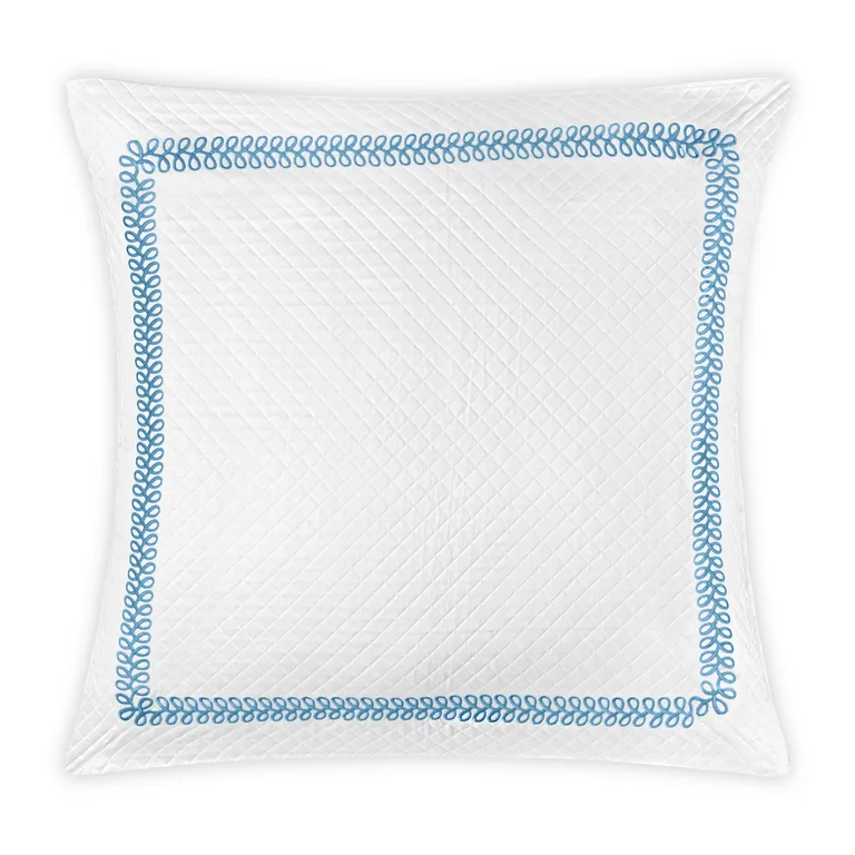 Schumacher Astor Braid Matelassé Sham in Sky