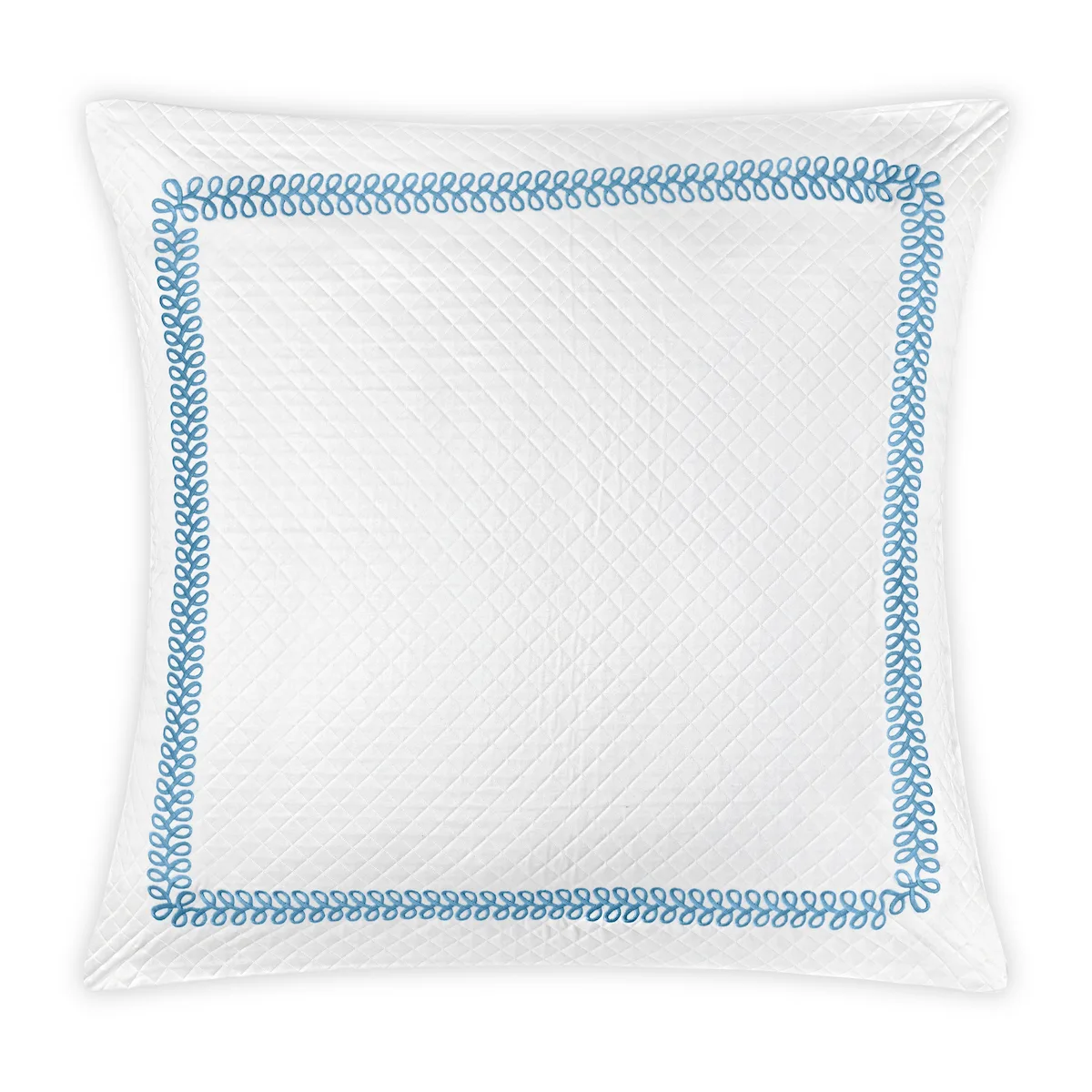 Schumacher Astor Braid Matelassé Sham in Sky