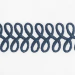 Astor Braid Pillowcases - Indigo Schumacher Astor Braid Pillowcases in Indigo
